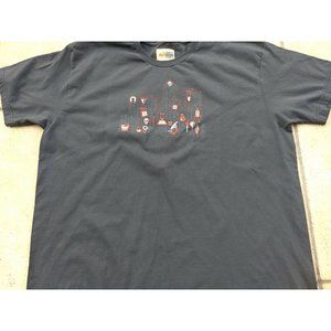 Locally Grown Clothing Co Men Gray Graphic Scientific T-shirt Size XXL